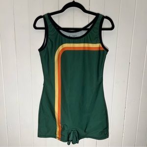 Beefcake Swimwear Retro Rainbow One Piece Swimsuit